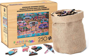 Wood Puzzle: Hawaiian Food Truck Festival - Whimsy Pieces Beach & Ocean By Buffalo Games