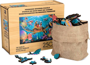 Wood Puzzle: Tiny Bubbles&ndash; Whimsy Pieces Sea Life By Buffalo Games