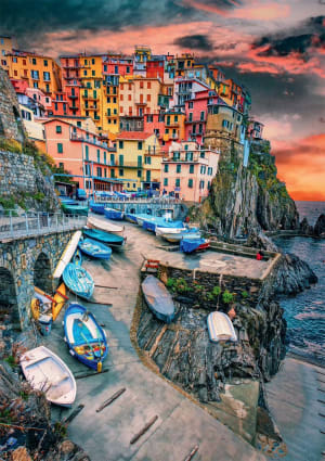 Places You Love: Cinque Terre Skies Italy By Buffalo Games