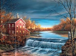 Autumn Afternoon Waterfall Large Piece By Buffalo Games