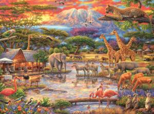 Wild Africa Animals Large Piece By Buffalo Games