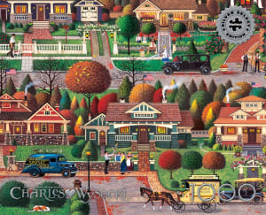Silver: Labor Day in Bungalowville Folk Art By Buffalo Games