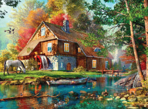 Country Life: Autumn Watermill Lakes & Rivers By Buffalo Games