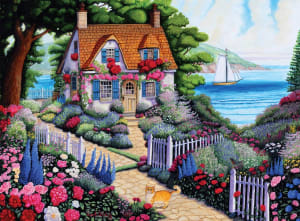 Country Life: Seaside Cottage Garden Cabin & Cottage By Buffalo Games