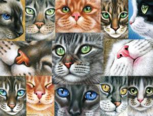 Cats Close-Up Collage Large Piece By Buffalo Games