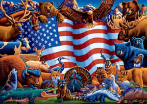 Animals of America Folk Art By Buffalo Games