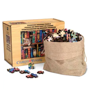 Wood Puzzle: Frederick the Literate Books & Reading By Buffalo Games