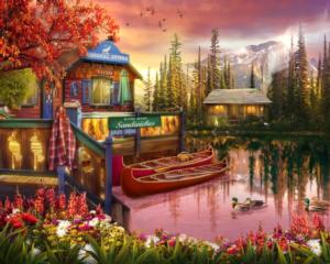 Lakeshore Serenity Cabin & Cottage Jigsaw Puzzle By Springbok