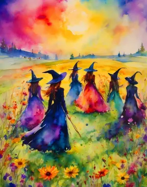 Witches Gathering  Rainbow & Gradient By Springbok