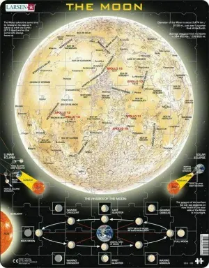 The Moon 70 Piece Children's Educational Jigsaw Puzzle By Larsen Puzzles