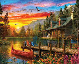 Cabin Evening Sunset Sunrise & Sunset By Springbok