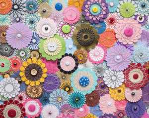 Bloomin Buttons Collage By Springbok