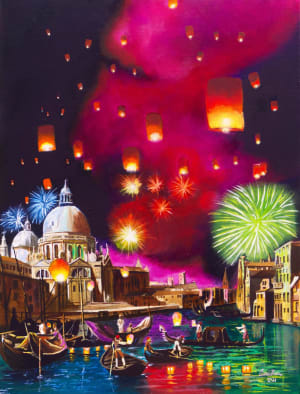 Venice Fireworks Italy By Springbok