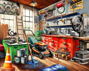 Tool Man's Garage 1000Pc Around the House By Springbok