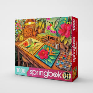 Hummingbirds and Hibiscus Flower & Garden By Springbok