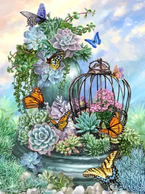 Puzzles To Remember: Butterfly Bliss Flower & Garden By Springbok