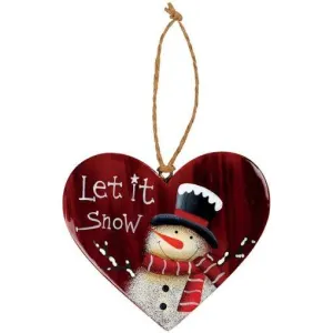 Let It Snow Heart Ornament By Carson