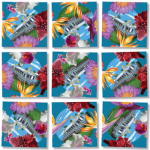 Temple in Paradise Flower & Garden By Scramble Squares