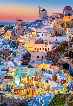 Santorini Lights Sunrise & Sunset By Castorland