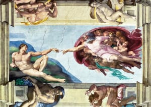 The Creation of Adam Renaissance By Trefl