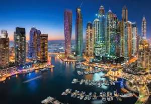 Skyscrapers of Dubai Sunrise & Sunset By Castorland