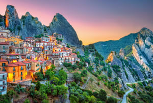 Sunrise over Castelmezzano Italy By Castorland