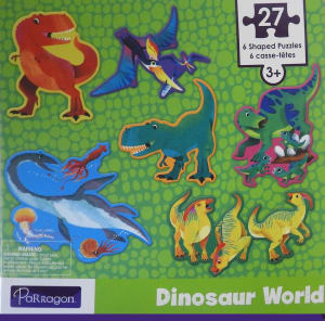 27 Piece Shaped Shaped Dinosaur - 6 Separate Puzzles Dinosaurs By Parragon