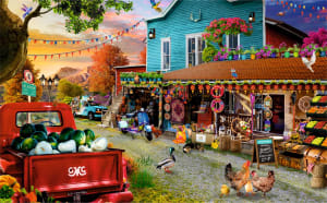 Peaceful Day - 50 Piece Mini Puzzle Nostalgic & Retro By Brain Tree