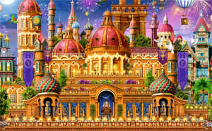 Castle Festival - 50 Piece Mini Puzzle Travel By Brain Tree