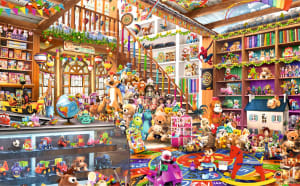 Toy Shopping - 50 Piece Mini Puzzle Game & Toy By Brain Tree