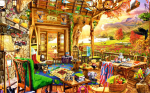Cozy Porch - 50 Piece Mini Puzzle Around the House By Brain Tree