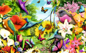 Flower Garden - 50 Piece Mini Puzzle Flower & Garden By Brain Tree