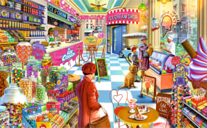 Cream & Ice 50 Piece Mini Puzzle Shopping By Brain Tree