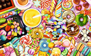 Candy Collection - 50 Piece Mini Puzzle Dessert & Sweets By Brain Tree