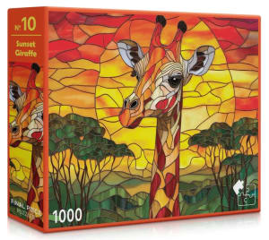 Sunset Giraffe Safari Animals By Final Piece Puzzles