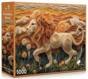 Golden Lion Big Cats By Final Piece Puzzles