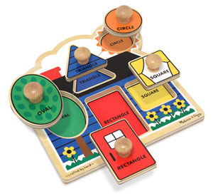 First Shapes Jumbo Knob Cabin & Cottage By Melissa and Doug