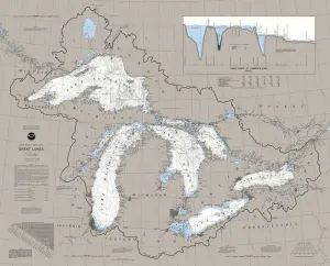 Great Lakes Nautical Chart - Scratch and Dent Maps & Geography By Heritage Puzzles