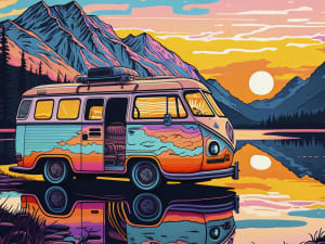 Colorful Camping Glow Camping By Ceaco