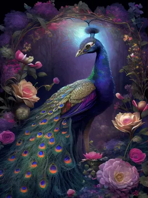 Peacock Glow Flower & Garden By Ceaco