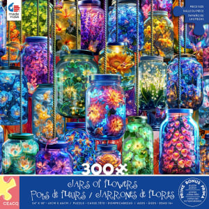 Jars Of Flowers Collage By Ceaco