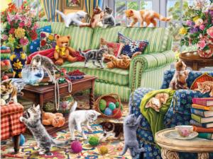 Kitty Chaos Around the House Jigsaw Puzzle By Ceaco