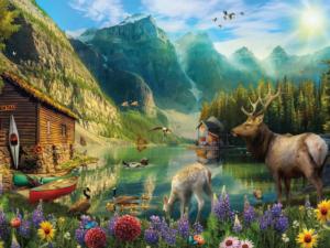 Paradise In The Mountains Nature Jigsaw Puzzle By Ceaco