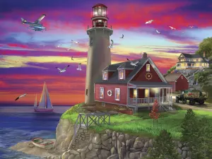 Lighthouse Point Sunrise & Sunset By Ceaco