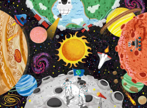 Outer Space Adventure Glow Space By Ceaco