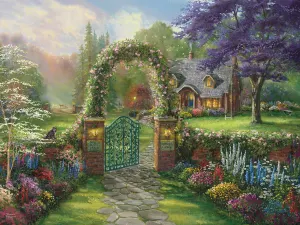 Thomas Kinkade Inspirations - Hummingbird Cottage Cabin & Cottage By Ceaco