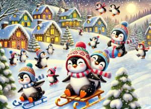 Snowflakes and Smiles - Puzzle Warehouse Exclusive Mini puzzle Christmas By Nautilus Puzzles