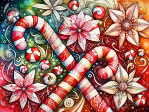 Candy Cane Christmas - Puzzle Warehouse Exclusive Mini puzzle Christmas By Nautilus Puzzles