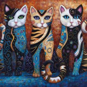 Kleo Kats - Kleo Trio Cats Jigsaw Puzzle By Ceaco