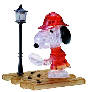 Snoopy Detective 3D Crystal Puzzle Peanuts By Bepuzzled